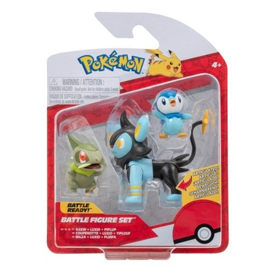 POKEMON BATTLE FIGURE AXEW LUXIO PIPLUP