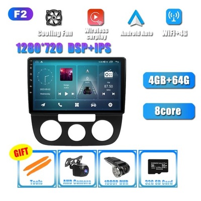 STYL DVR F4G 64G AHD CAM RADIO VW BORA 4G GPS BT D  