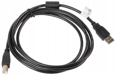 Kabel LANBERG USB 2.0 AM-BM 3M Ferryt czarny