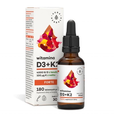 AURA Vitamín D3 4000IU + K2mk7 100mcg Forte 30ml