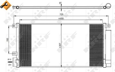 РАДІАТОР КОНДИЦІОНЕРА NRF 350067