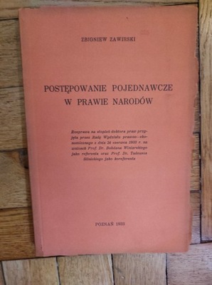 Postępowanie pojednawcze w prawie narodów Zawirski