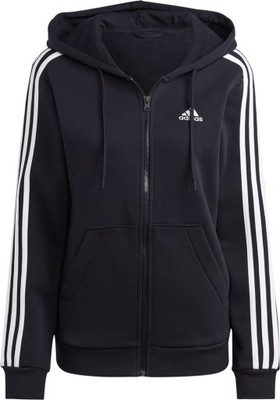 BLUZA DAMSKA ADIDAS ESSENTIALS 3-STRIPES FULL-ZIP FLEECE CZARNA r M