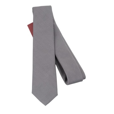 Krawat męski elegancki szary wzór