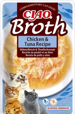 INABA CIAO Broth Bulion z kurczakiem i tuńczykiem karma mokra dla kotów 40g