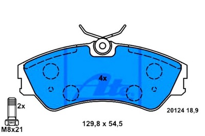 КОЛОДКИ ГАЛЬМІВНІ VW TRANSPORTER IV 1.8-2.5D 07.90-