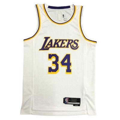 Koszulka Los Angeles Lakers nr 34 O'NEAL Biała klasyczna koszulka, 4XL