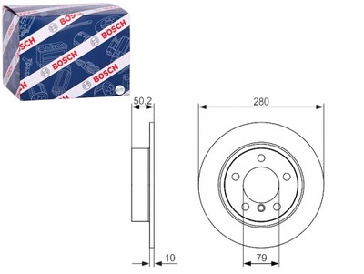 BOSCH ДИСКИ ТОРМОЗНЫЕ ТОРМОЗНЫЕ 2 ШТУКИ. ЗАД МИНИ COUNTRYMAN R60 PACEMAN R61 1.6