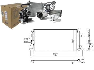 KONDENSATORIUS KONDICIONAVIMO AUDI Q5 2.0-3.0DH 06.16- NISSENS 