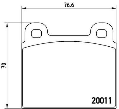 КОЛОДКИ HAM. ПЕРЕДНЯЯ VW T2 -08.85