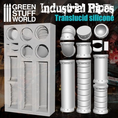 GSW 2164 Silicone molds - Industrial Pipes (forma do odlewów)