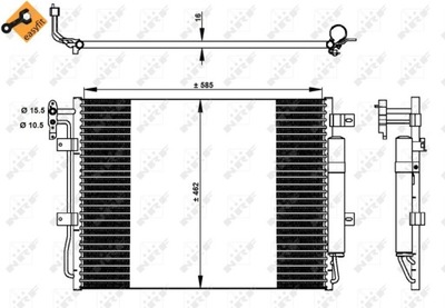 КОНДЕНСАТОР КОНДИЦИОНЕРА LANDROVER DISCOVERY MK IV 3.0TD 09- NRF350330