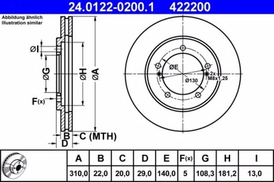 DISCO DE FRENADO 422200  