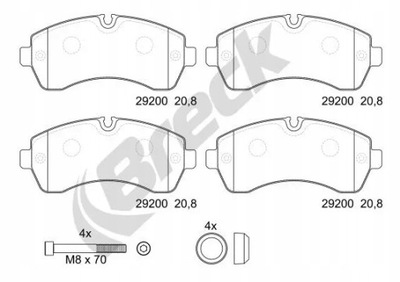 KLOCEK DE FRENADO KPL. PARTE DELANTERA MERCEDES SPRINTER 3,5-  