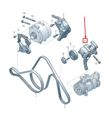 Audi tt fv a/c compressor кронштейн 059145169cl фото №1