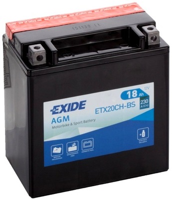 АККУМУЛЯТОР EXIDE ETX20CH-BS 18AH 230A L+ MOŻLIWY DOWÓZ МОНТАЖ