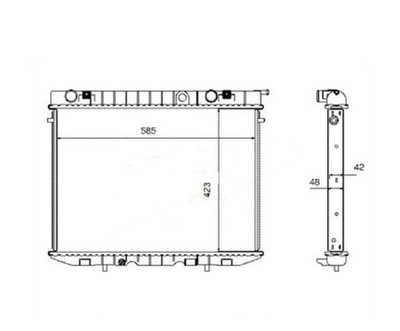 RADUADOR DE AGUA OPEL FRONTERA A 91- 1300121  