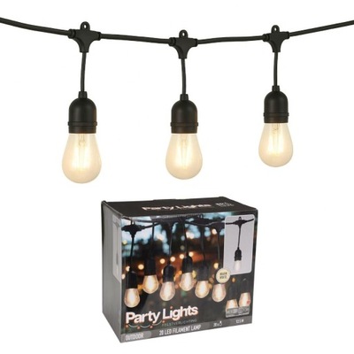 GIRLANDA LED OGRODOWA ŚWIETLNA ZEWNĘTRZNA LAMPKI OGRODOWE ŻARÓWKI ŁAŃCUCH