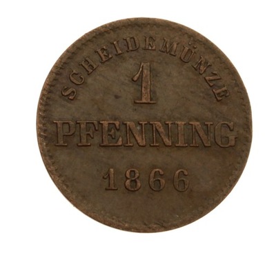 [M4249] Niemcy 1 pfenning 1866 Bawaria