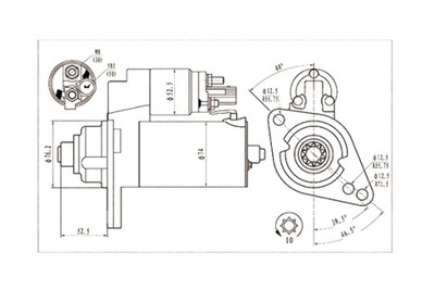 MAGNETI MARELLI STARTERIS AUDI SEAT SKODA VW GAL. BOSCH SKAIČIUS KRUMPLIŲ 