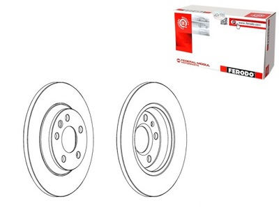 DISCOS DE FRENADO 2SZT. PARTE TRASERA FORD GALAXY I SEAT ALHAMBRA VW SHARAN  