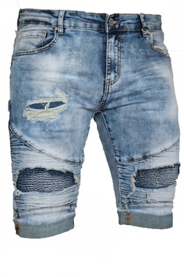 Szorty spodenki spodnie jeansowe jeans darte jasne