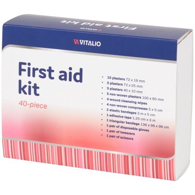 APTECZKA Pierwszej Pomocy First Aid 40 elementów