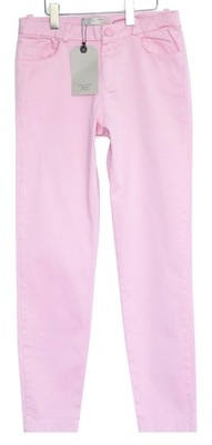 ZARA spodnie twillowe pink casual lekkie 152 SALE