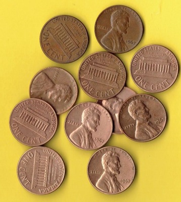 USA 1 Cent 1967 r.