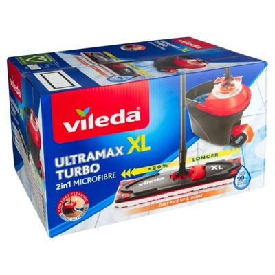 Vödör és lapos felmosó Vileda Ultramax Turbo XL 42 cm