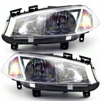 Фари лампи передні renault megane ii 10/02- h7+h1 ліва+ права набір фото №1