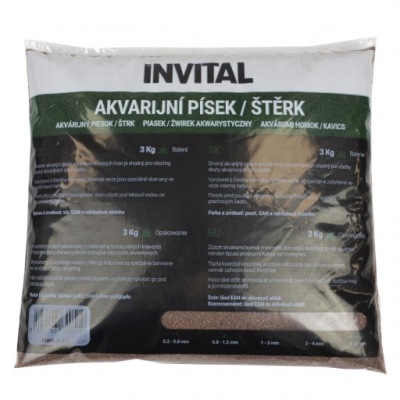 Piasek akwariowy brązowy 0,8-1,2mm 3kg