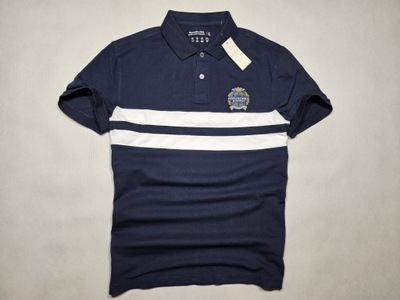 ABERCROMBIE & FITCH t-shirt polo navy new york crown M