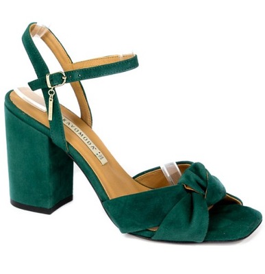Sandały Bravo Moda 1907 Green Zamsz