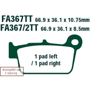 КОЛОДКИ ТОРМОЗНЫЕ MOTO. GAS-GAS EC 125/200/250/300 (2T) (11-14)