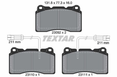 TEXTAR 2309201 ZAPATAS DE FRENADO  