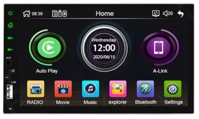RADIO 2 DIN ANDROID AUTO CARPLAY USB MICRO SD AUX
