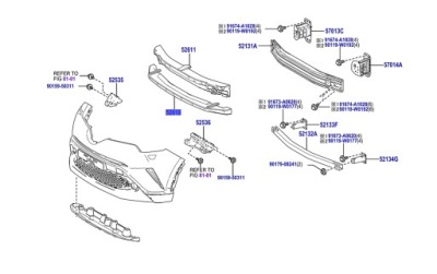 C-hr 19-23 абсорбер балка пенополистирол бампер перед фото №1