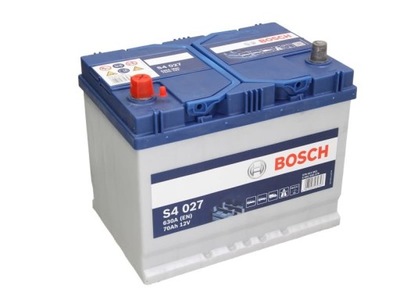 АКУМУЛЯТОР BOSCH S4 027 (70AH/630A, ЛІВИЙ +, B01)