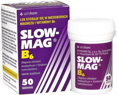 Slow-Mag B6 magnez witamina B6 50 tabletek dojelitowych
