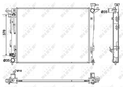 Радиатор двигателя nrf 53051 253102s550 фото №1