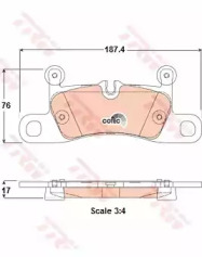 ZAPATAS DE FRENADO VOLKSWAGEN PORSCHE TRW  