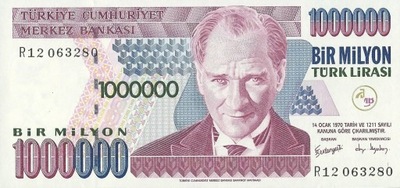 Turcja - 1 000 000 Lirasi - 2002 - P213 - St.1