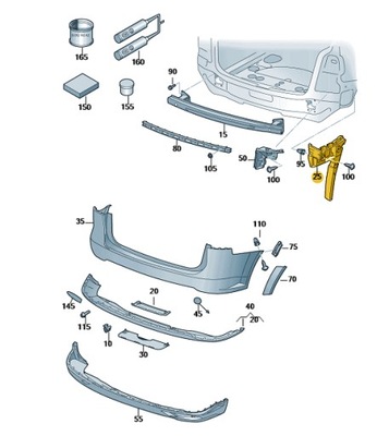 VW TOURAN ŠLIAUŽIKLIS BUFERIO GAL. KAIRYSIS OE 1T0807393D 