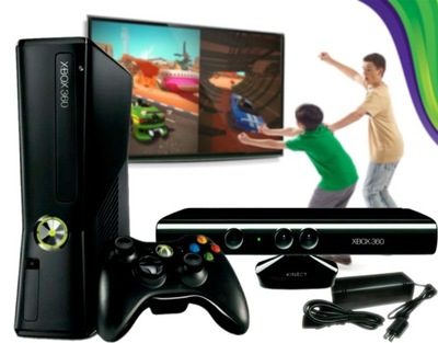 Xbox 360 Slim 250GB RGH + Pad Kinect Gry