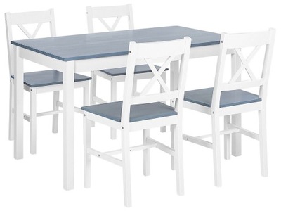 Zestaw do jadalni stół i 4 krzesła biały