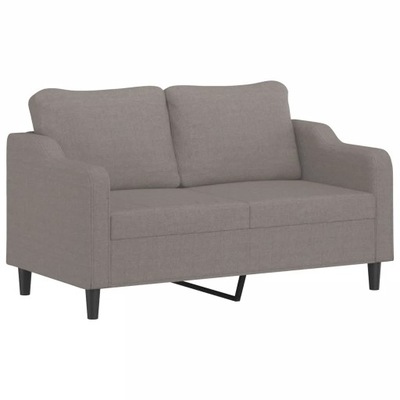 Sofa 2-osobowa, kolor taupe, 140 cm, tapicerowana