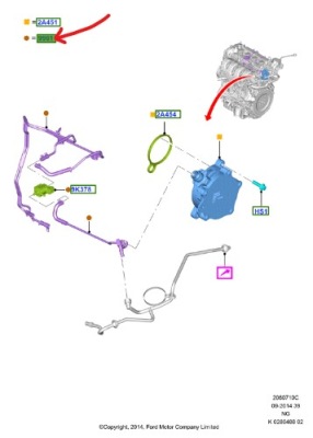 Клапан turbo 2.0 eb ford focus mk3 mondeo kuga фото №1