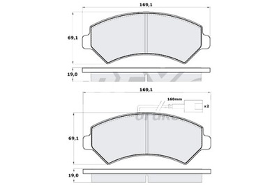 TOMEX BRAKES TRINKELĖS STABDŽIŲ TOMEX 14401 PRIEK. CITROEN JUMPER FIAT 