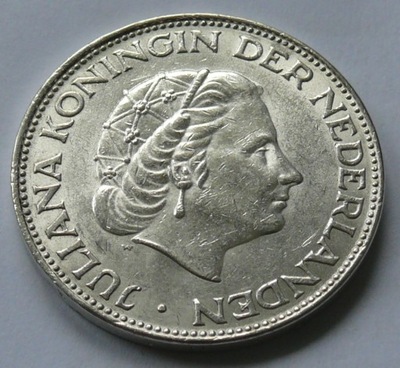 Holandia - 2 1/2 Guldena - 1966 - JULIANA - srebro
